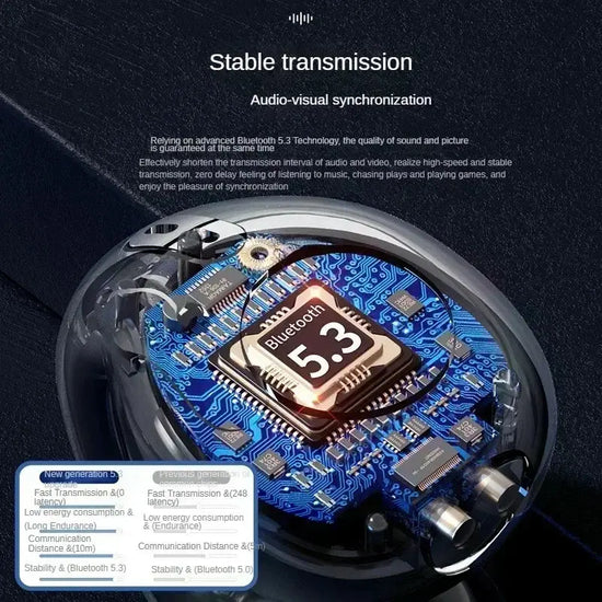 T75 Bluetooth headset 5.3 wireless bone conduction headset clip-on music sports game headset apply to smartphones