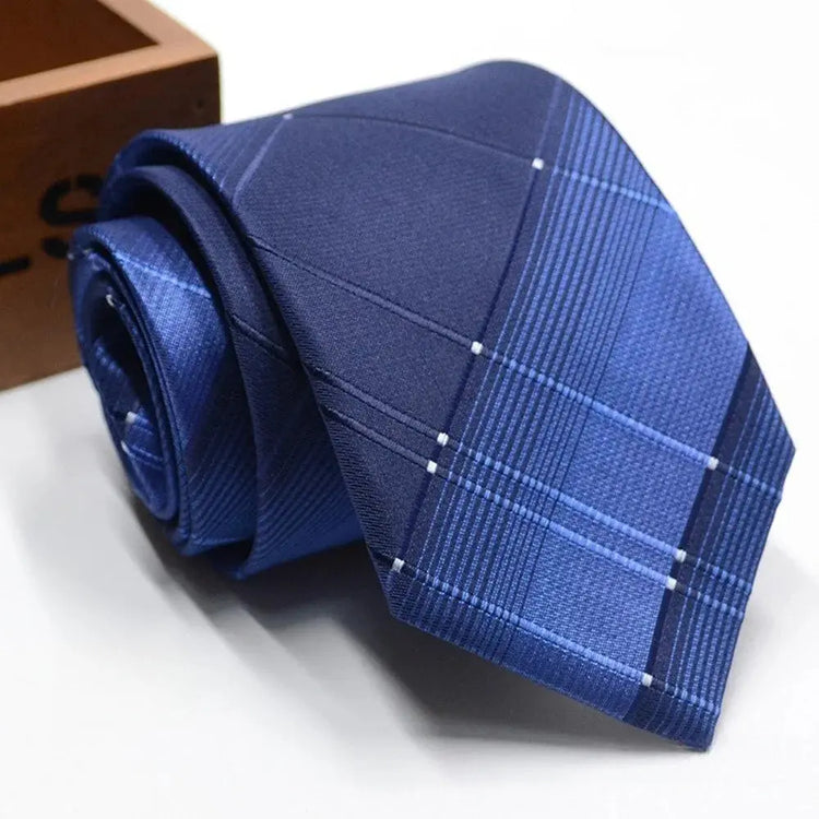 Classic Stripe Necktie Men Business Formal Wedding Tie 8Cm Blue Black Pink Red Neck Ties Fashion Shirt Dress Accessories