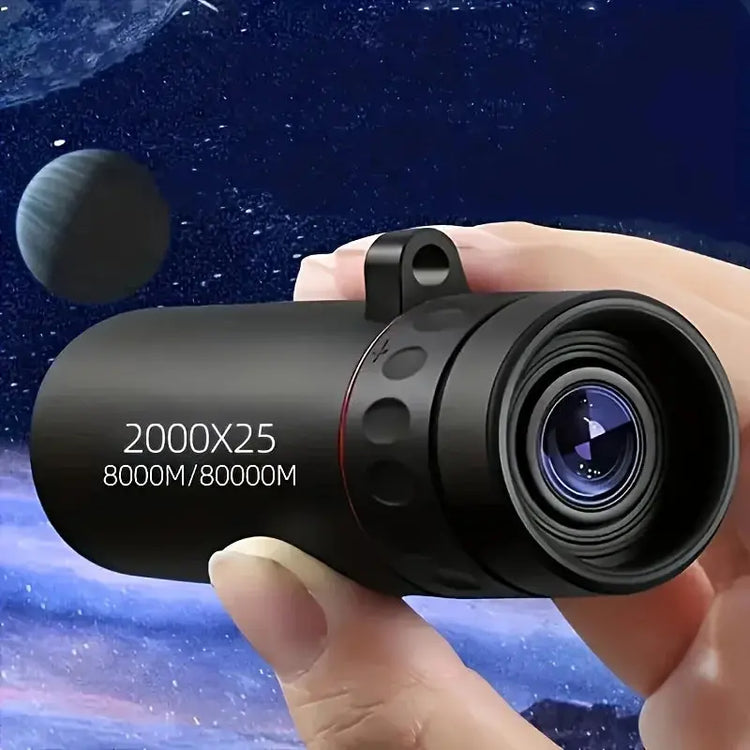 2025 2000X25 HD Monocular Telescope, Compact Portable for Travel, Hiking, Fishing, Camping, Stargazing, Concerts & Bird Watching HASHTAG
