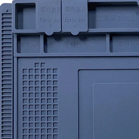 Silicone Soldering Mat Pad Desk Platform for Welding Station Iron Phone PC Repair Magnetic Heat Insulation No Lead S-160 - HASHTAG