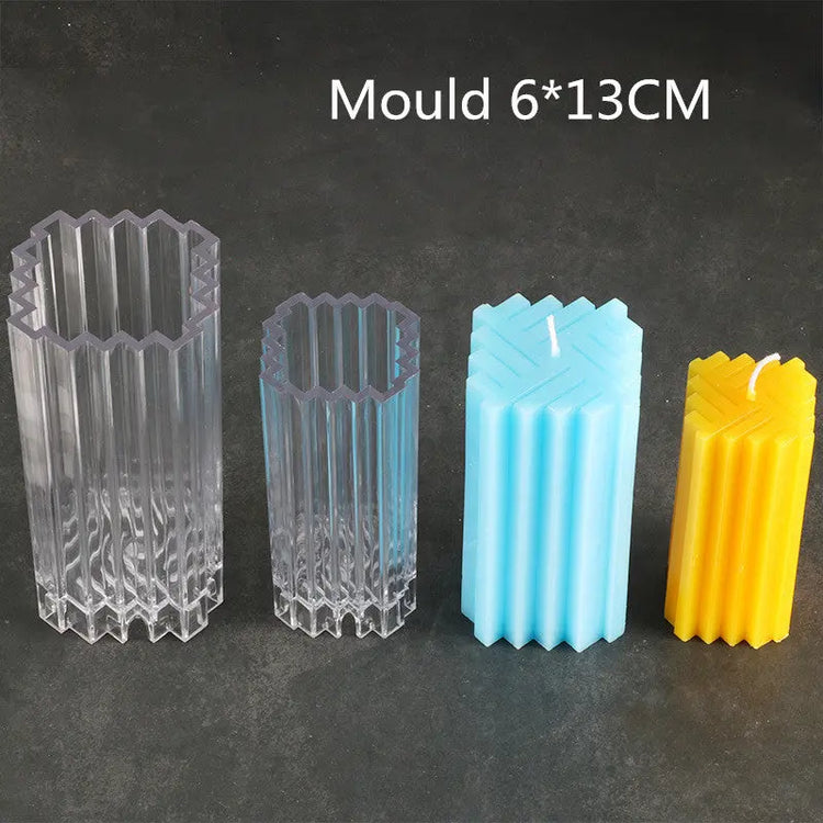 Candle Mold Creative Square Weave Pattern - HASHTAG