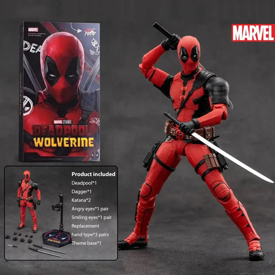 New ZD Toys Deadpool & Wolverine Model 7in 1/10 Action Figures Deadpool Model Marvel Superheroes Collection Ornaments Boys Gifts - HASHTAG