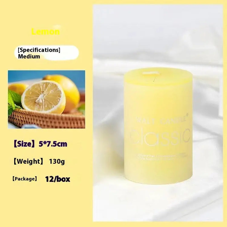 Candle Brilliant Fragrance Smokeless Cylindrical Color Aromatherapy - HASHTAG