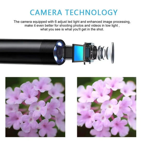 5.5/7.0MM TYPE-C Endoscope Camera 6 LEDs Adjustable USB OTG Android Flexible Inspection Borescope Cameras for Phone PC