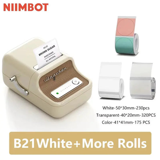 B21 Mini Portable Thermal Label Printer Mini Adhesive Sticker Printers for Home Office for Mobile Phone NEW