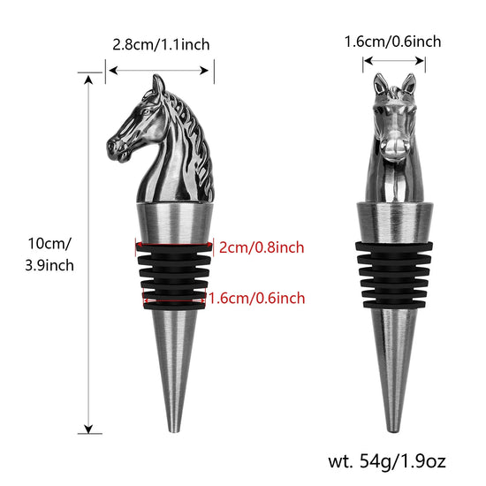 Luxury Horse Head Wine Bottle Stopper Animal-shaped Wine Stopper For Preserving Red Wine, A Kitchen Storage Gift, A Birthday Gift For Universal Wine Preservation Supplies. AliExpress