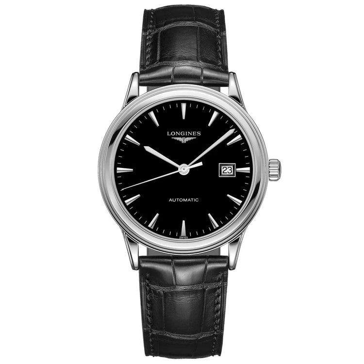 Longines orologio Flagship 40mm nero automatico acciaio L4.984.4.52.2 Capodagli 1937