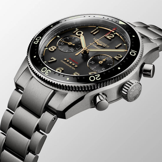 Longines orologio Spirit Flyback 42mm antracite automatico titanio L3.821.1.53.6 Capodagli 1937