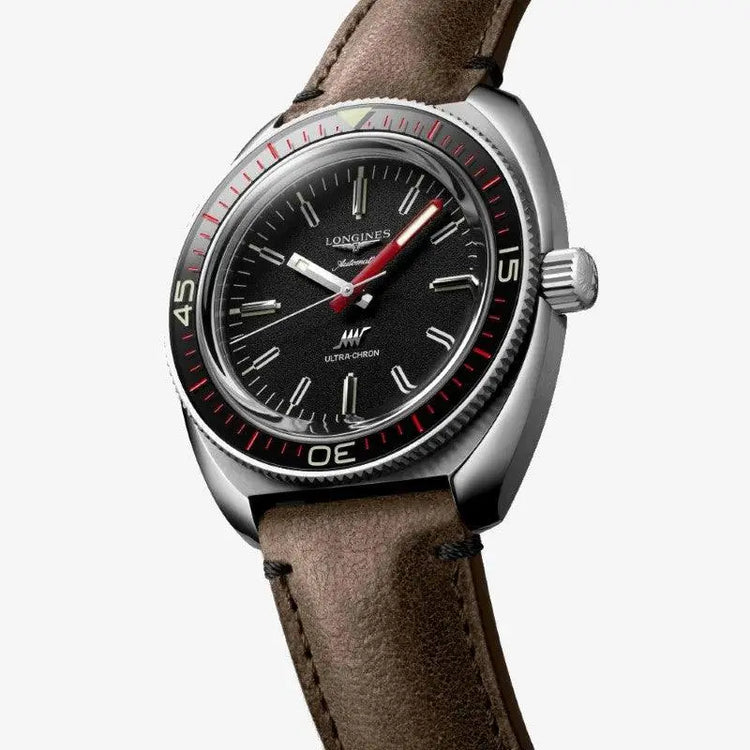 Longines orologio Ultra-Chron Box Edition 43mm nero automatico acciaio L2.836.4.52.8 Capodagli 1937