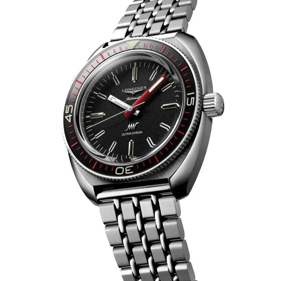 Longines orologio Ultra-Chron Box Edition 43mm nero automatico acciaio L2.836.4.52.9 Capodagli 1937