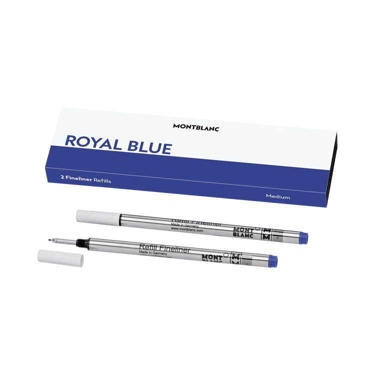 Montblanc 2 refill per fineliner punta M Royal Blue blu 128248 Capodagli 1937