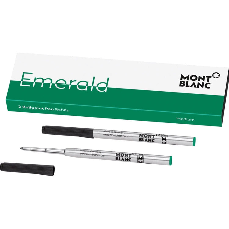 Montblanc 2 refill per penna a sfera (M) Emerald Green ( verde smeraldo ) 118126 Capodagli 1937