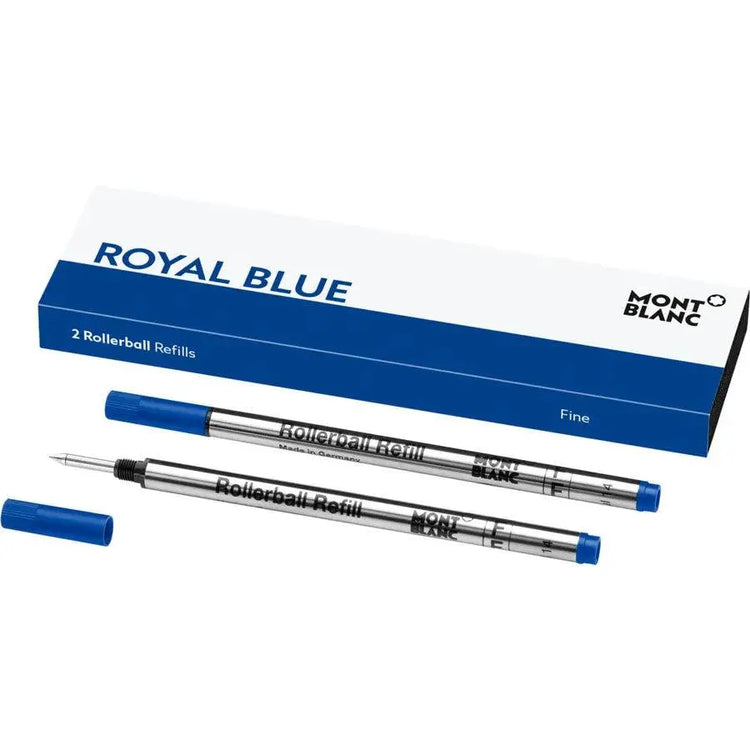 Montblanc 2 refill per roller (F) Royal Blue blu 128232 Capodagli 1937