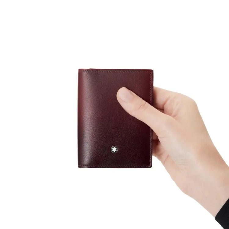 Montblanc porta carte di credito 4 scomparti Meisterstück bordeaux 131683 Capodagli 1937