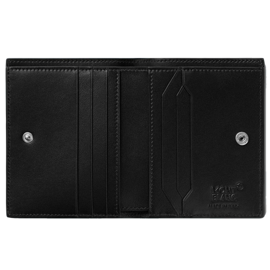 Montblanc portafoglio compatto Meisterstück 6 scomparti nero/rosso 129679 Capodagli 1937