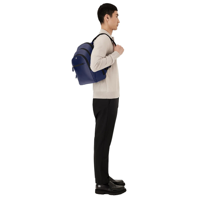 Montblanc zaino medio 3 scomparti sartorial blu 131716 Capodagli 1937