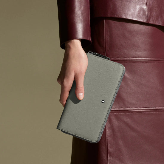 Montblanc portafoglio 12 scomparti con cerniera completa Sartorial grigio medio 199371 Capodagli 1937