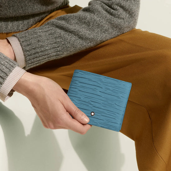 Montblanc portafoglio 8 scomparti 4810 Blu Fumé 199343 Capodagli 1937