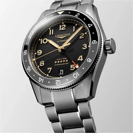 Longines orologio Spirit Zulu Time 39mm antracite automatico titanio L3.802.1.53.6 Capodagli 1937