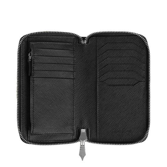 Montblanc portafoglio 12 scomparti con cerniera medio Sartorial nero 220361 Capodagli 1937