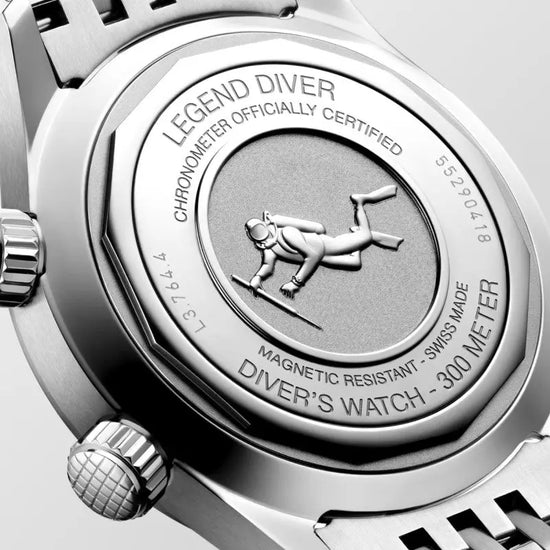 Longines orologio Legend Diver 38mm bianco automatico acciaio L3.764.4.99.6 Capodagli 1937