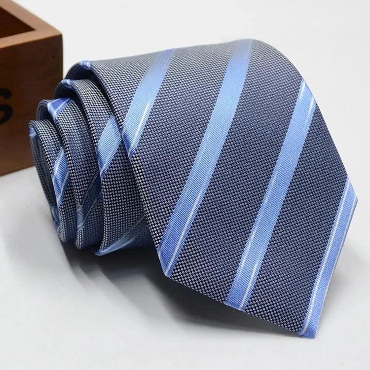 Classic Stripe Necktie Men Business Formal Wedding Tie 8Cm Blue Black Pink Red Neck Ties Fashion Shirt Dress Accessories