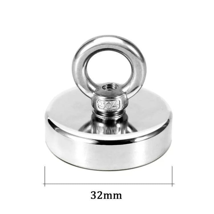 Super Strong Neodymium Fishing Magnets Heavy Duty imanes Magnet with Countersunk Hole Eyebolt for Salvage Magnetic Fishing - HASHTAG