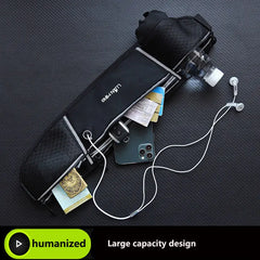 Luan Miao Sports Waist Pack - Black & White, Waterproof Polyester, Adjustable Strap, Multi-Pocket Design for Running, Hiking, and Fitness, Outdoor Gear | Adjustable Waist Pack | Durable Zipper Closure, Running Gear HASHTAG