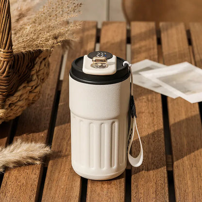 Smart Digital Thermal Bottle Portable Coffee Mug Stainless Steel - HASHTAG