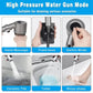 3 Modes Handheld Shower Head with Massage Brush Cotton Filters One-click Stop Water Saving High Pressure Showerhead for Bathroom - HASHTAG
