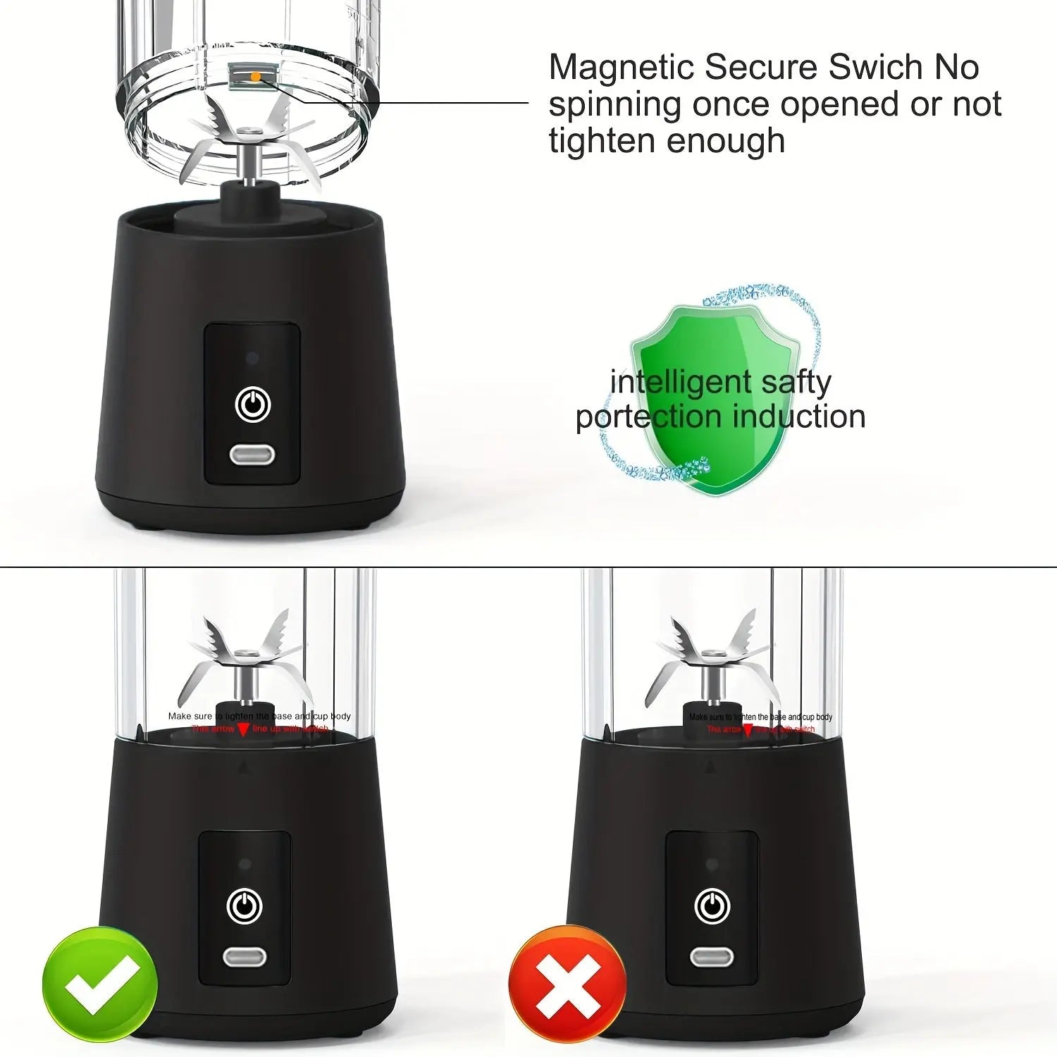 Frullatore portatile ricaricabile tramite USB Ifeling - Mini frullatore personale - My Hashtag Shop