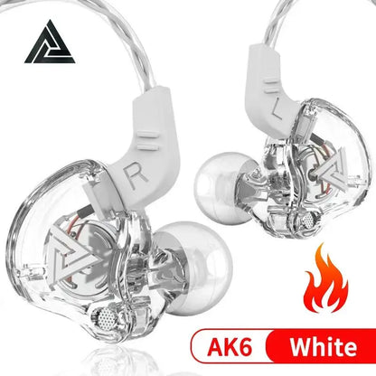 3.5MM Headset Music Earbuds In Ear With Mic Original QKZ AK6 Copper Driver HiFi Wired Earphone Race Sport Headphone Bass Stereo - HASHTAG