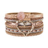 Braccialetto a forma di amore esagerato con strass intarsiati - My Hashtag Shop