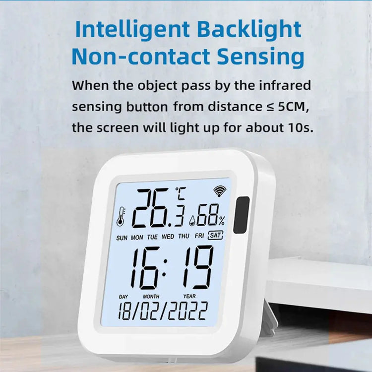 Smart Thermometer hygrometer Tuya WiFi Temperature and Humidity Sensor With Backlight APP Remote Control Work with Tuya Alexa - My Hashtag Shop