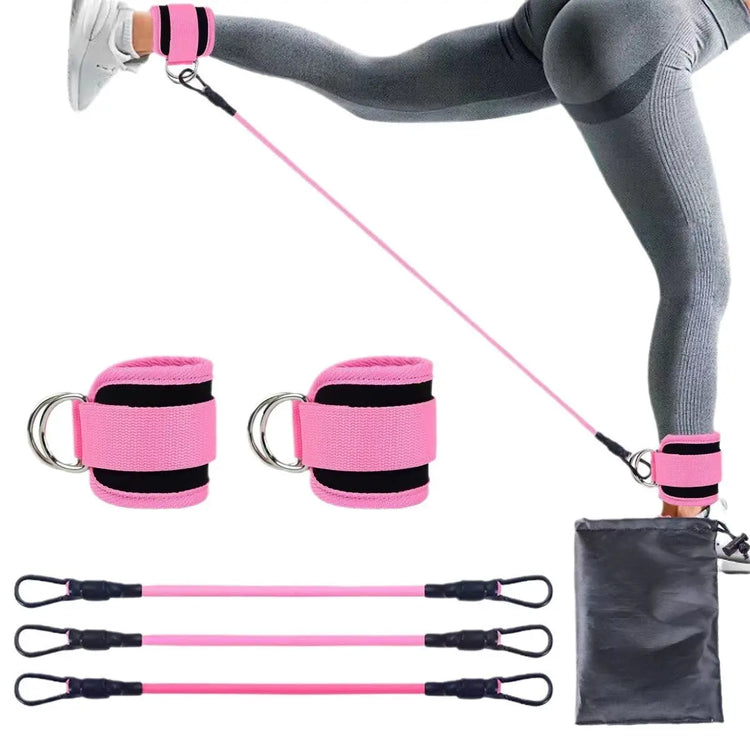 Ankle Strap Resistance Bands Hip Leg Strength Pull Rope Fitness Elastic Training Home Yoga Pilate Crossfit Workout Gym Equipment - HASHTAG