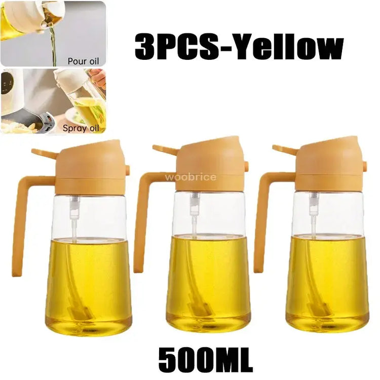 2in1 Kitchen Spray Oil Dispenser Oil Sprayer Polisher or Oil Brush for Air Fryer Salad Grilling Roasting Cooking Kitchen Acceeso - HASHTAG
