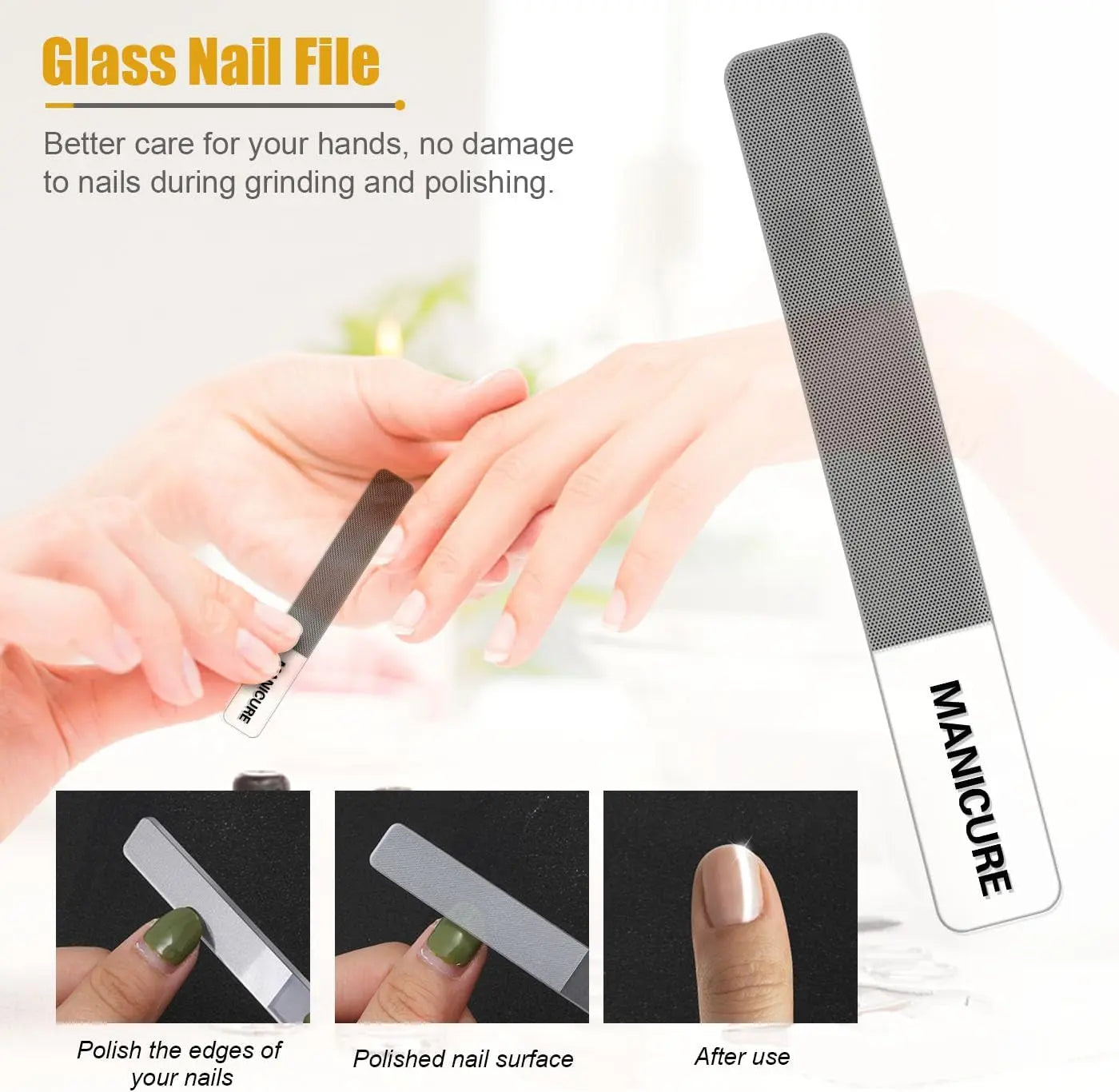 Tagliaunghie Set Professionale - Grooming Kit Strumenti per Manicure E Pedicure 16Pcs Con Lussuosa Custodia Da Viaggio in Pelle(Giallo)