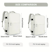 Large Capacity Travel Backpack, Multi-functional Business Trip Bag With Suitcase Sleeve, Nylon Computer Schoolbag Fits 14-inch Laptop HASHTAG