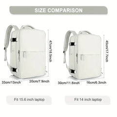 Large Capacity Travel Backpack, Multi-functional Business Trip Bag With Suitcase Sleeve, Nylon Computer Schoolbag Fits 14-inch Laptop HASHTAG