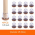 16PCS Transparent Table Chair Leg Protectors Caps Round Square for Furniture Foot Legs Cover Floor Protector with Felt Bottom - HASHTAG