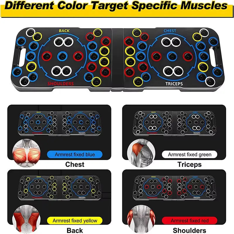 56-In-1 Push up Board Bigger Size Multi-Function Foldable Push up Bar Portable Push up Handles for Floor Anti-Slip Push up Board