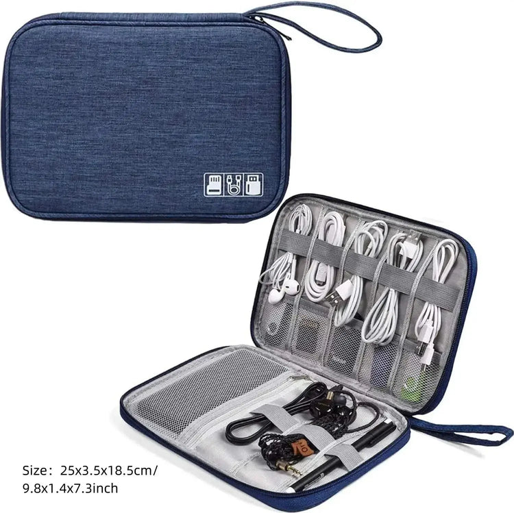 Cable Storage Bag Waterproof Digital Electronic Accessories Organizer Portable Travel Cable Organizer Case for cable Charger HASHTAG