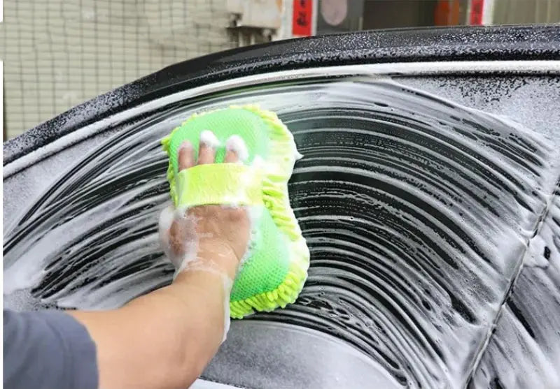 Microfiber Car Washer Sponge Cleaning Car Care Detailing Brushes Washing Towel Auto Gloves Styling Accessories - HASHTAG