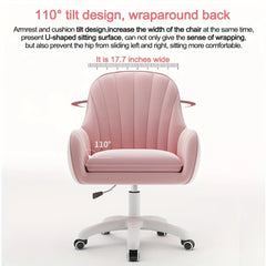 Elegant Velvet Home Office Chair - Adjustable Mid-Back Design, Swivel & Comfortable Upholstery for Task or Computer Desk HASHTAG