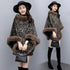Leopard-print Thickened Velvet Oversized Cloak HASHTAG