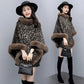 Leopard-print Thickened Velvet Oversized Cloak HASHTAG