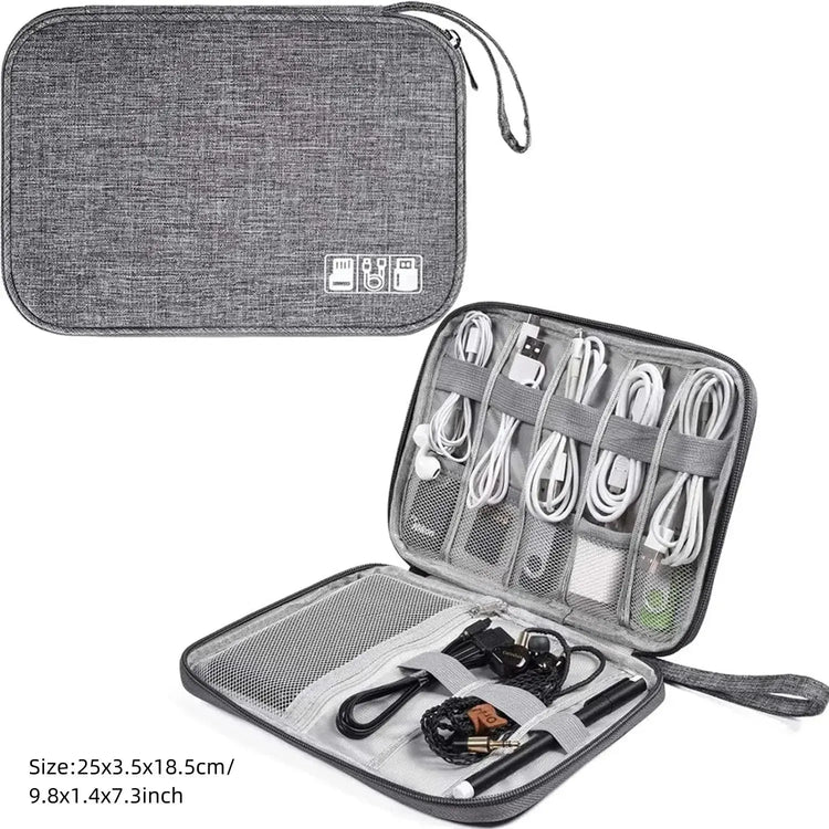 Cable Storage Bag Waterproof Digital Electronic Accessories Organizer Portable Travel Cable Organizer Case for cable Charger HASHTAG