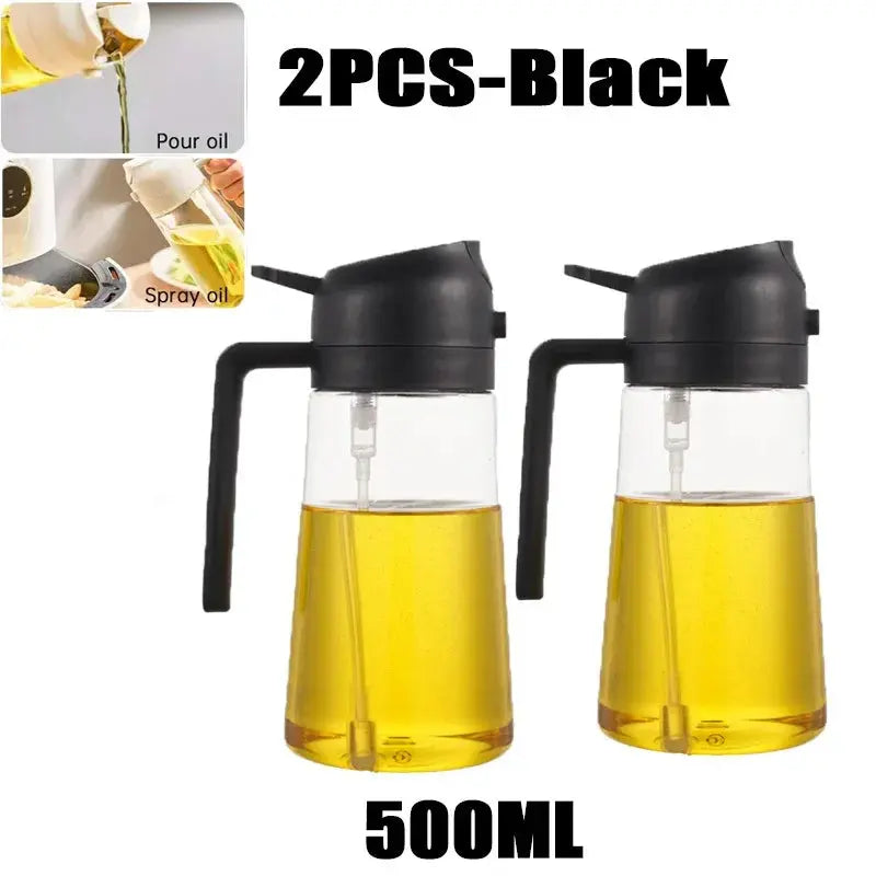 2in1 Kitchen Spray Oil Dispenser Oil Sprayer Polisher or Oil Brush for Air Fryer Salad Grilling Roasting Cooking Kitchen Acceeso - HASHTAG