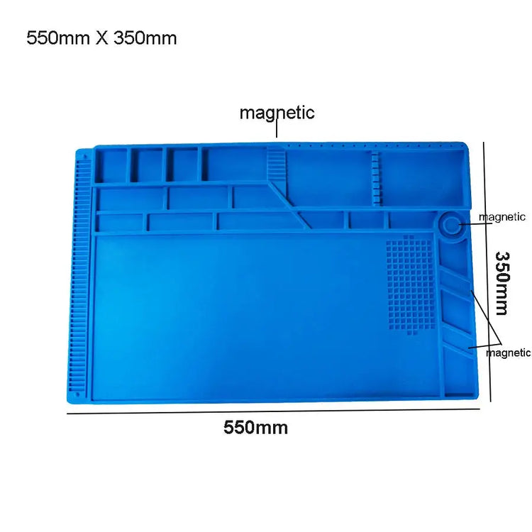 Silicone Soldering Mat Pad Desk Platform  for Welding Station Iron Phone PC  Repair Magnetic Heat Insulation No Lead S-160 - HASHTAG