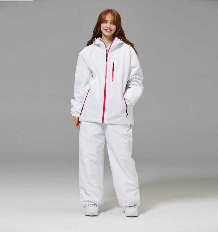 Unisex Windproof And Waterproof Loose-fitting Fashionable Ski Suit Set HASHTAG